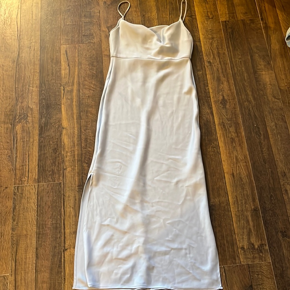 Cowel necked dress with slit